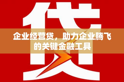 台湾企业经营贷，助力企业腾飞的关键金融工具