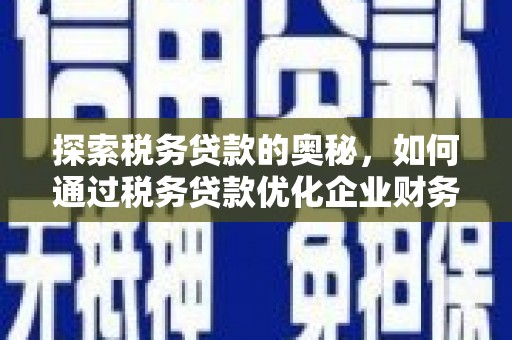 台湾探索税务贷款的奥秘，如何通过税务贷款优化企业财务