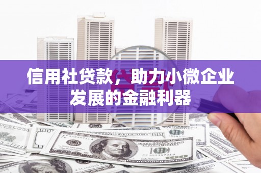 台湾信用社贷款，助力小微企业发展的金融利器