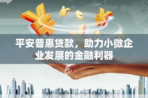 台湾平安普惠贷款，助力小微企业发展的金融利器