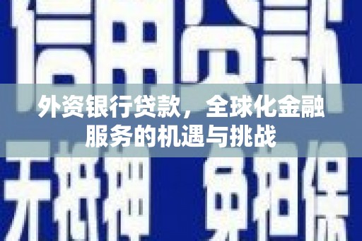 台湾外资银行贷款，全球化金融服务的机遇与挑战