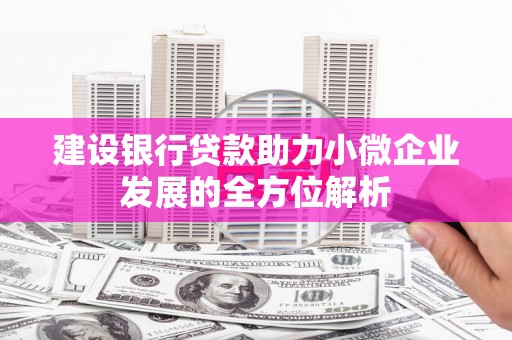 台湾建设银行贷款助力小微企业发展的全方位解析